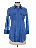 Theory 100% Cotton Blue 3/4 Sleeve Button-Down Shirt Size S - photo 1