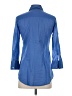 Theory 100% Cotton Blue 3/4 Sleeve Button-Down Shirt Size S - photo 2