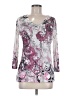 One World 100% Polyester Pink 3/4 Sleeve T-Shirt Size M - photo 1