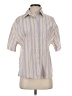 OAK + FORT Stripes Tan Short Sleeve Button-Down Shirt Size S - photo 1