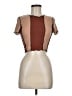 Shein Brown Short Sleeve Top Size 6 - photo 1
