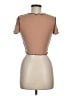 Shein Brown Short Sleeve Top Size 6 - photo 2