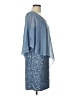 Jkara 100% Polyester Stars Blue Cocktail Dress Size 10 - photo 4