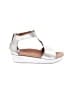 Gentle Souls 100% Leather Silver Wedges Size 7 1/2 - photo 1