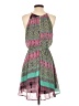 Lush 100% Polyester Print Purple Casual Dress Size S - photo 2