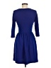 Everly Solid Blue Casual Dress Size M - photo 2