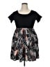Torrid Print Black Casual Dress Size 1X Plus (1) - photo 1