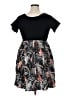 Torrid Print Black Casual Dress Size 1X Plus (1) - photo 2
