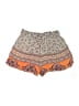 Angie 100% Rayon Paisley Orange Shorts Size L - photo 1
