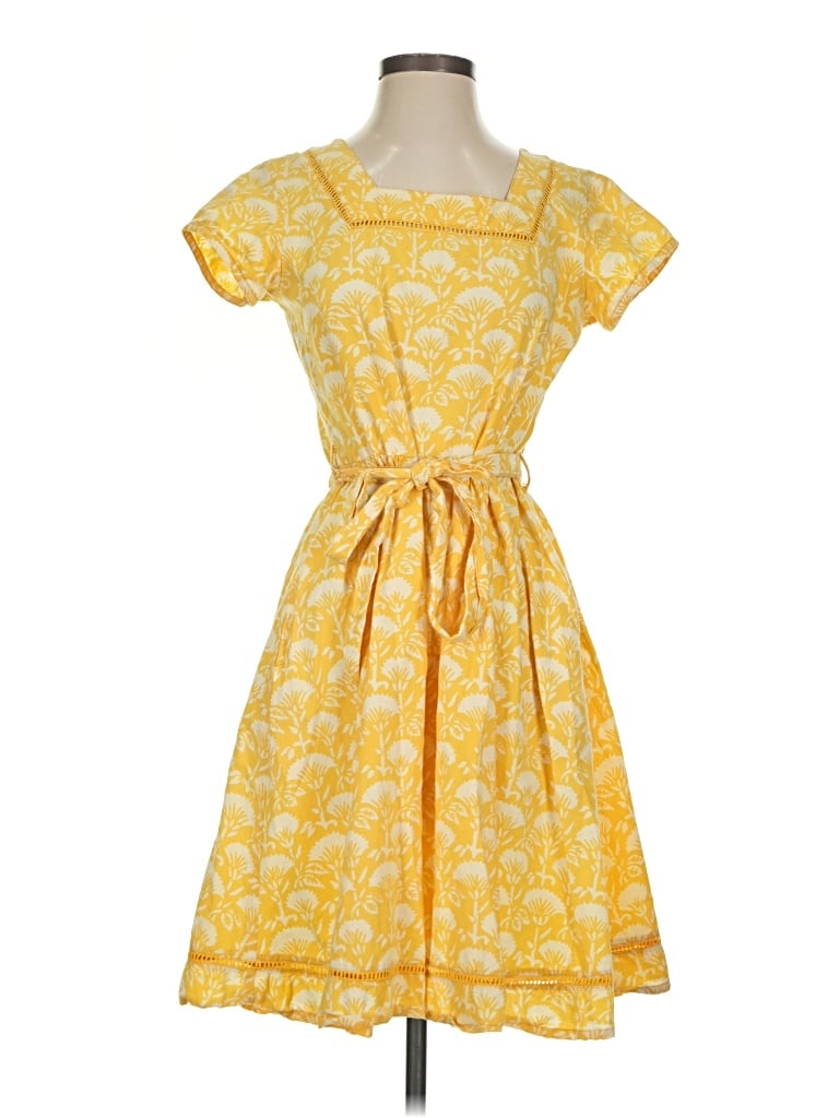 Pre-owned Assorted Brands Casual Dress In Yellow