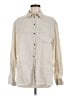 Athleta 100% Linen Ivory Long Sleeve Button-Down Shirt Size M - photo 1
