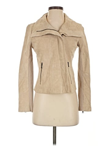 Ecru Leather Jacket (view 1)