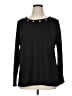 Compliments Black Long Sleeve Top Size XL - photo 1