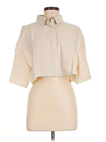 ASOS Design 3/4 Sleeve Button-Down Shirt (view 1)