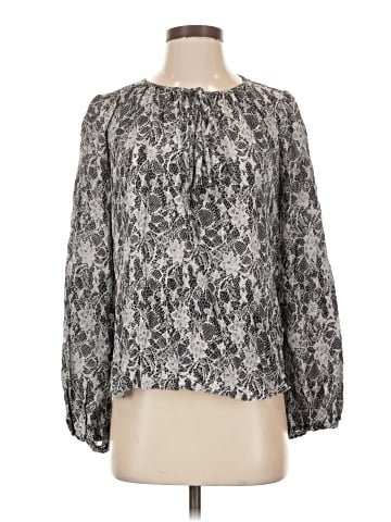 L'Agence Long Sleeve Silk Top (view 1)