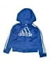 Adidas 100% Polyester Blue Zip Up Hoodie Size 5 - photo 1