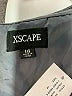 Xscape 100% Polyester Metallic Solid Silver Cocktail Dress Size 14 - photo 7