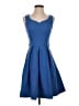ModCloth Solid Blue Cocktail Dress Size S - photo 1