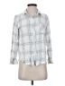Well Worn 100% Viscose Plaid Silver Long Sleeve Button-Down Shirt Size S - photo 1
