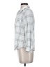 Well Worn 100% Viscose Plaid Silver Long Sleeve Button-Down Shirt Size S - photo 5