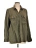 Babaton 100% Lyocell Green Long Sleeve Button-Down Shirt Size L - photo 1