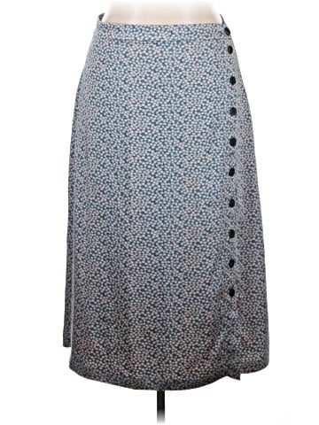 Madewell Side-Button Midi Skirt in Bitsy Floral (view 1)
