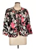 Kim Rogers 100% Linen Floral Pink Jacket Size L - photo 1