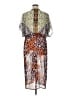 CAbi 100% Polyester Print Brown Casual Dress Size XL - photo 2