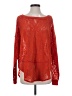 Free People Orange Red Long Sleeve Blouse Size S - photo 1