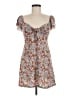 Roxy 100% Viscose Floral Brown Casual Dress Size M - photo 1