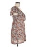 Roxy 100% Viscose Floral Brown Casual Dress Size M - photo 4