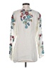 Johnny Was 100% Rayon Ivory 3/4 Sleeve Blouse Size S - photo 2
