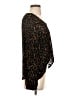 Blu Moon Black Brown Long Sleeve Blouse Size Sm (1) - photo 4