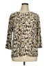 JM Collection Animal Print Gold 3/4 Sleeve Blouse Size 1X - photo 1