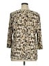 JM Collection Animal Print Gold 3/4 Sleeve Blouse Size 1X - photo 2
