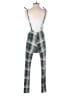 Jasmine Plaid Green Jumpsuit Size S - photo 2