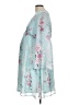 Pink Blush 100% Polyester Floral Blue Teal Cocktail Dress Size L - photo 5