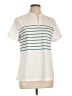 Nike 100% Polyester Ivory Short Sleeve Henley Size L - photo 1
