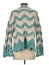 Pol Chevron-herringbone Teal Pullover Sweater Size S - photo 2