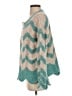 Pol Chevron-herringbone Teal Pullover Sweater Size S - photo 5