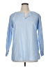 Lands' End Blue 3/4 Sleeve Blouse Size 14 (petite) - photo 1
