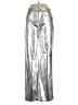 MNG Metallic Silver Casual Pants Size 8 - photo 1