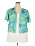 Dana Kay 100% Polyester Tropical Teal Kimono Size 18 - photo 1