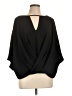 Trina Turk 100% Polyester Black 3/4 Sleeve Blouse Size L - photo 1