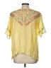 Johnny Was Yellow Short Sleeve Blouse Size L - photo 2