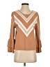 Lucy Paris 100% Viscose Chevron-herringbone Tan Pullover Sweater Size S - photo 1