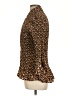 Essentials by Milano 100% Polyester Animal Print Brown 3/4 Sleeve Blouse Size L - photo 5