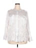 Lane Bryant 100% Viscose Silver Ivory Long Sleeve Blouse Size 22 - photo 1