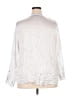 Lane Bryant 100% Viscose Silver Ivory Long Sleeve Blouse Size 22 - photo 2