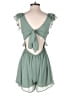 Francesca's 100% Polyester Solid Green Romper Size S - photo 2